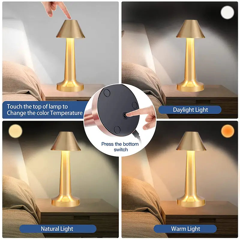 Wireless LED Table Lamp with Minimalist Design