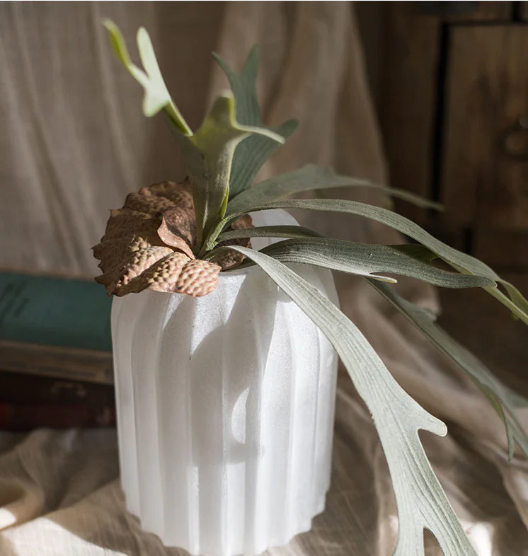 Large Faux Staghorn Fern Tropical Plant Wall Decor