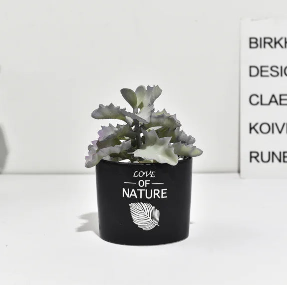 Mini Faux Cactus Plant Pot - Nordic Green Decor