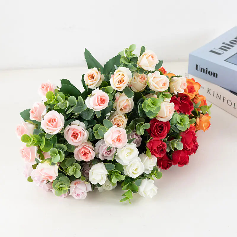 Artificial Rose and Peony Bouquet for Home Decor