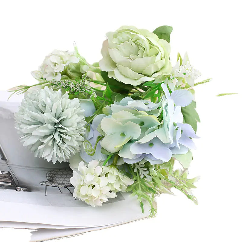 Artificial Rose and Peony Bouquet for Home Decor