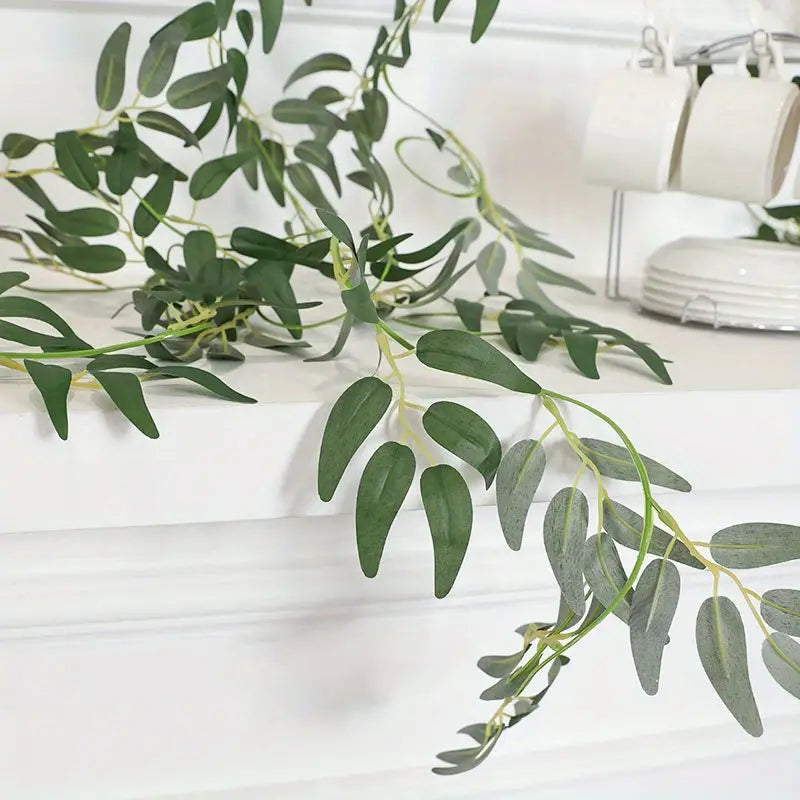 Willow Leaf Vine Hanging Artificial Greenery Garland