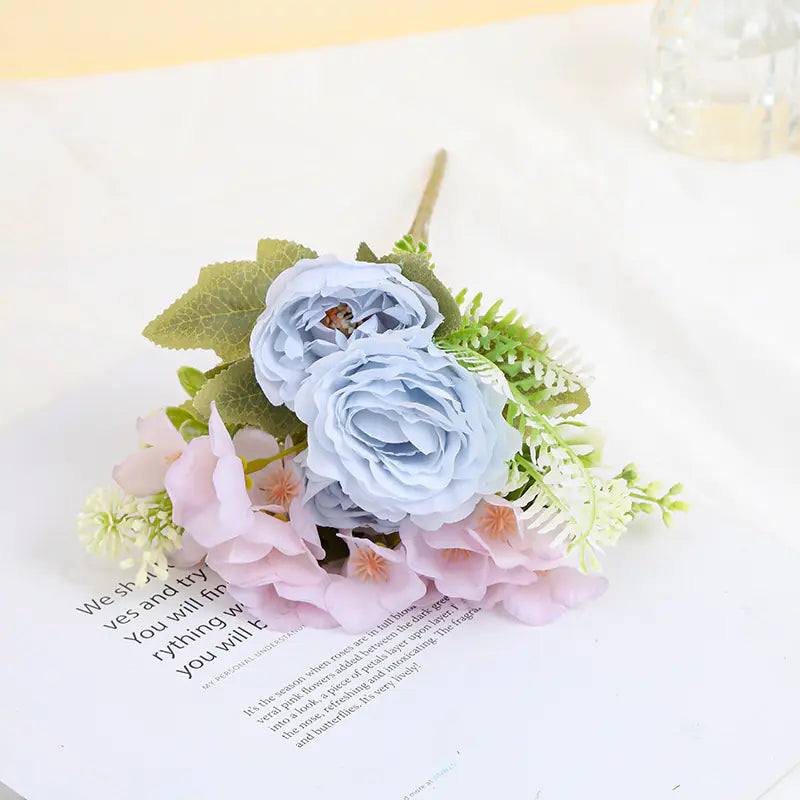 Artificial Rose and Peony Bouquet for Home Decor