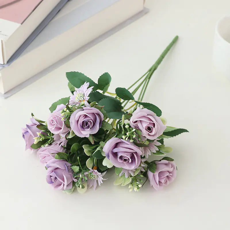 Artificial Rose and Peony Bouquet for Home Decor